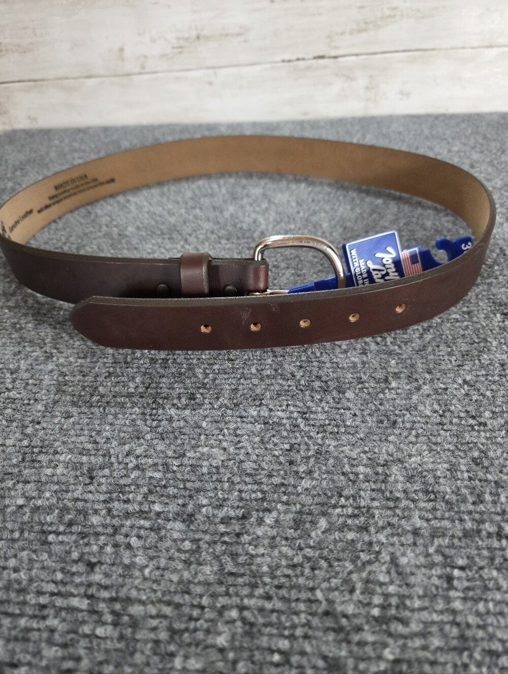 Tony Lama Brown Genuine Leather Belt Size 36 Made in USA